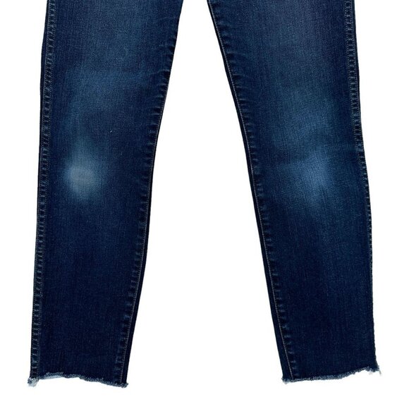 Madewell 10" High Riser Skinny Skinny Raw Hem Distressed Jeans Womens 26 - Picture 3 of 9